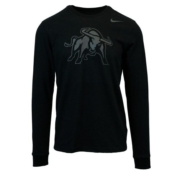 Nike Long Sleeve Mens Aggie Bull T-Shirt Black